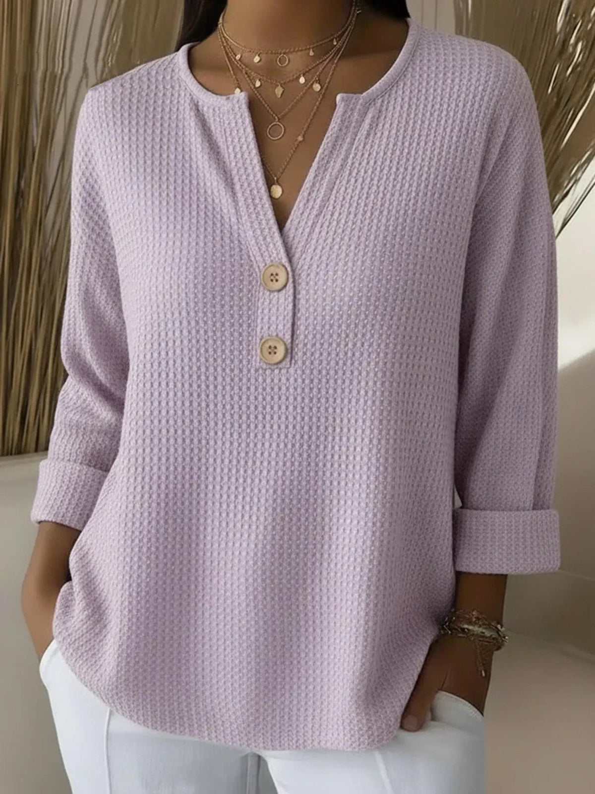 Aaltje | Top Henley con bottoni