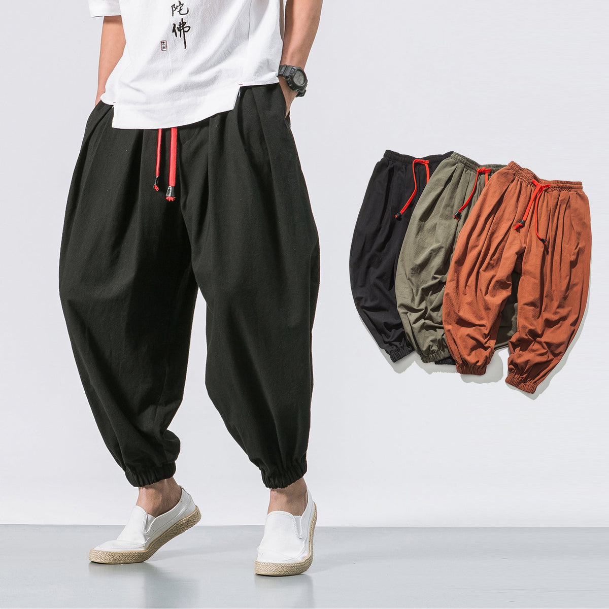 PANTALONI OVERSIZE IN COTONE