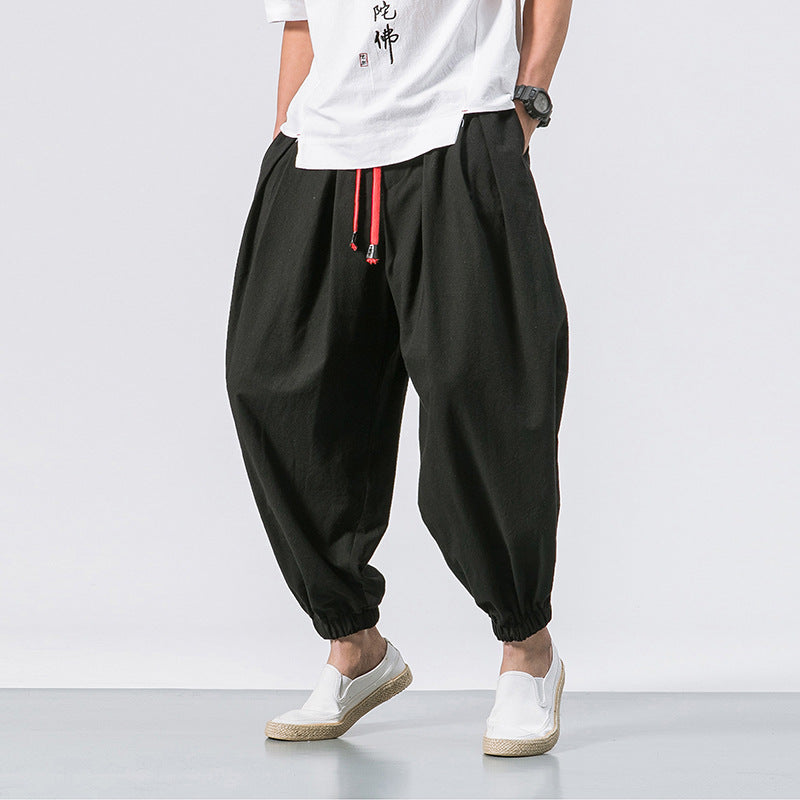 PANTALONI OVERSIZE IN COTONE