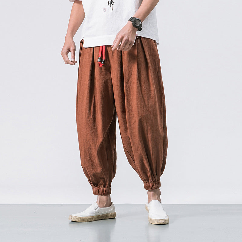 PANTALONI OVERSIZE IN COTONE