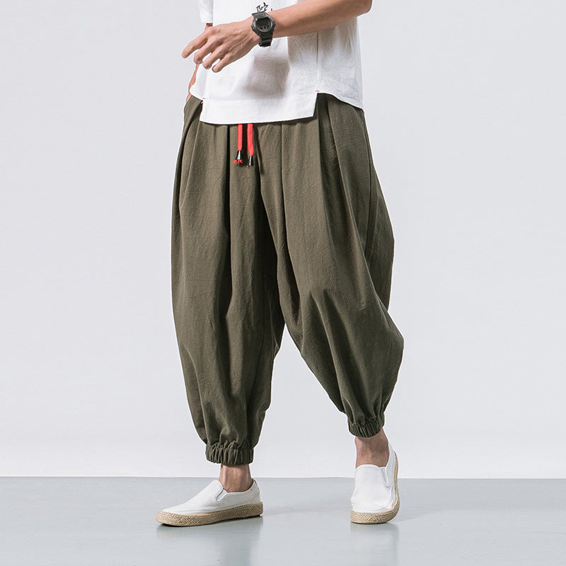 PANTALONI OVERSIZE IN COTONE