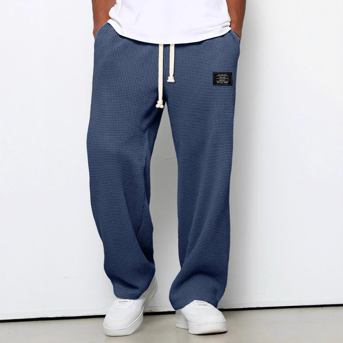 Pantaloni ampi in maglia waffle Jacques