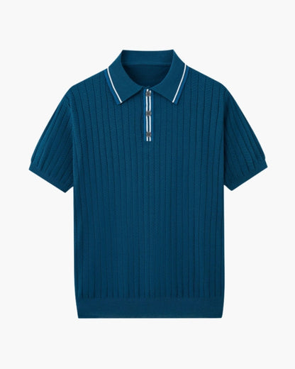 Theo | Polo estivo in maglia con colletto a contrasto