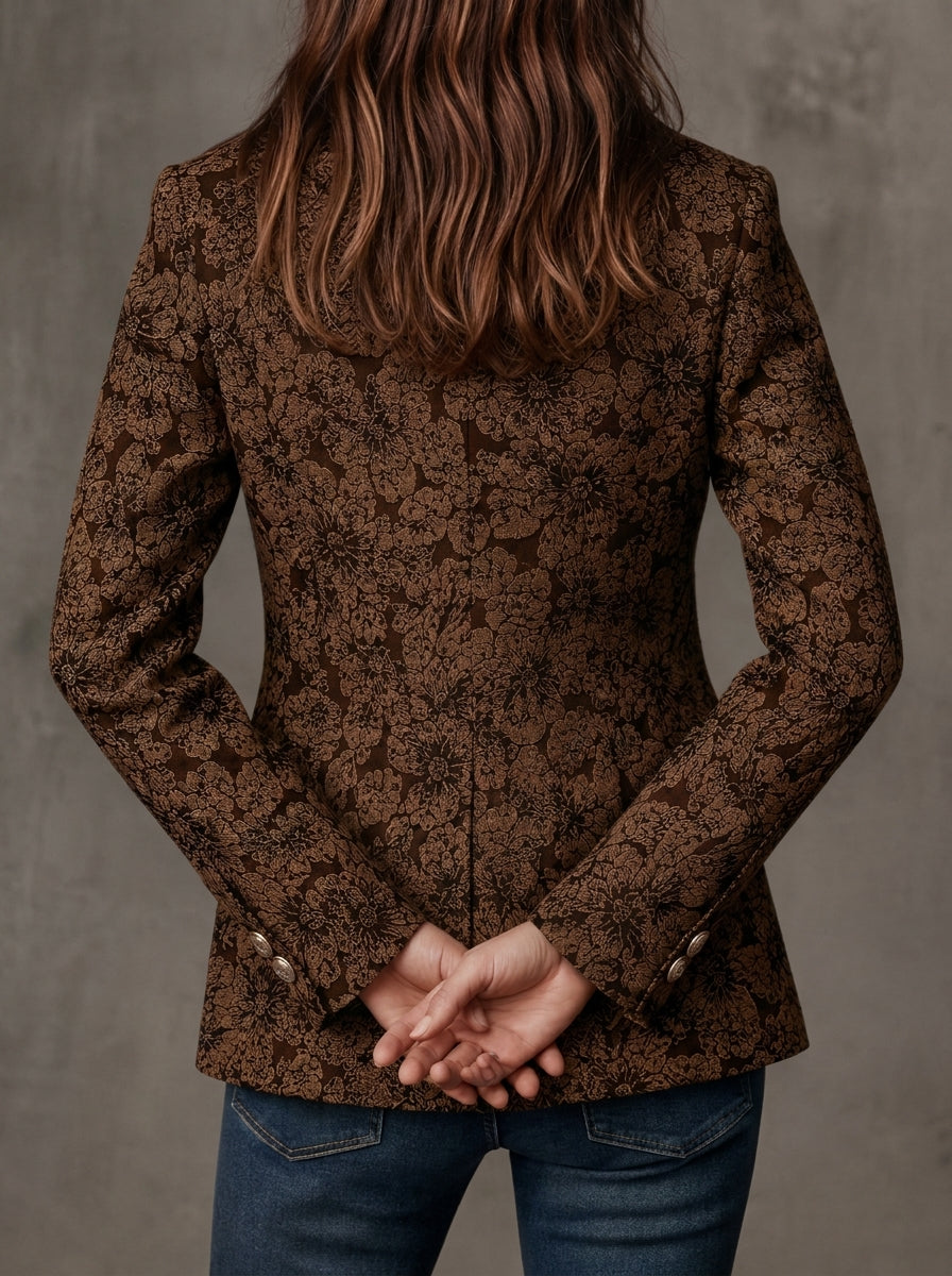 Antonia - Blazer in jacquard con stampa paisley
