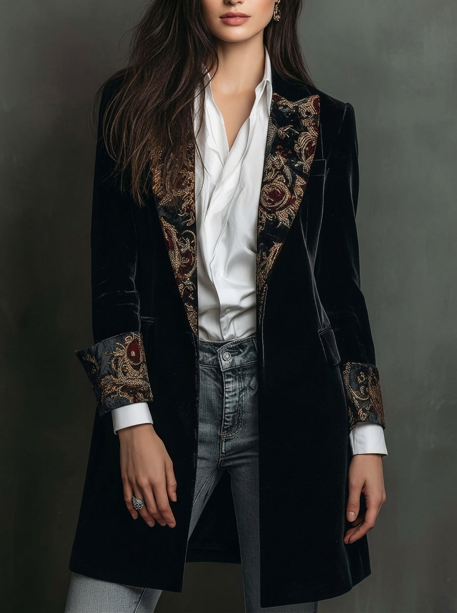Marta - Blazer sagomato con stampa barocca