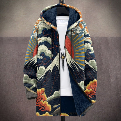 Ezra | Cardigan artistico con cappuccio