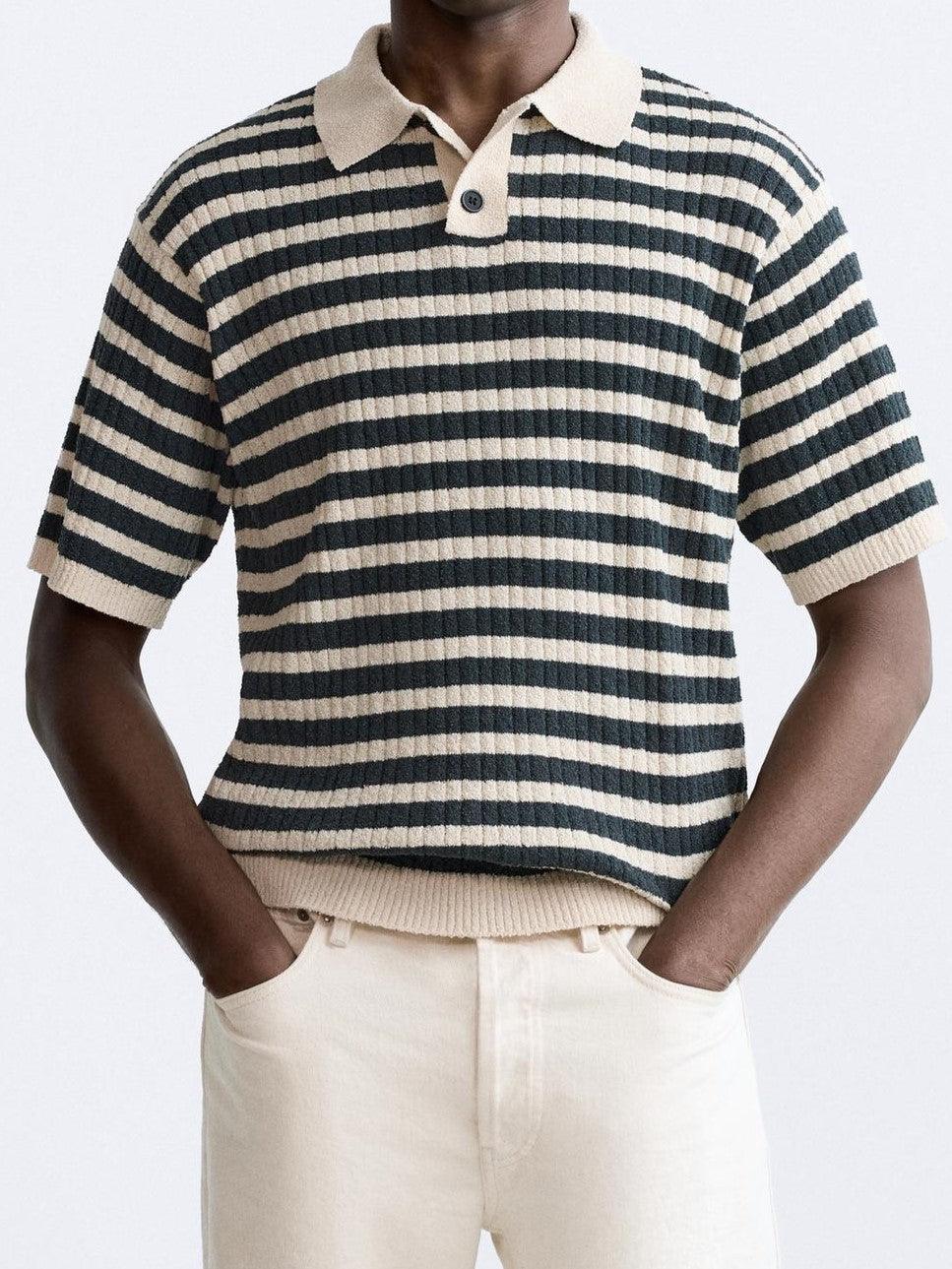 Polo in maglia a righe classiche