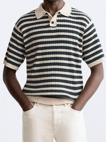 Polo in maglia a righe classiche