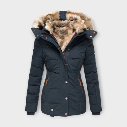 Emine™ | Giubbotto in pelle con pelliccia