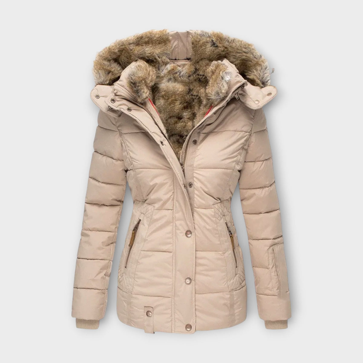 Emine™ | Giubbotto in pelle con pelliccia