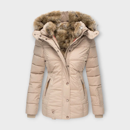 Emine™ | Giubbotto in pelle con pelliccia