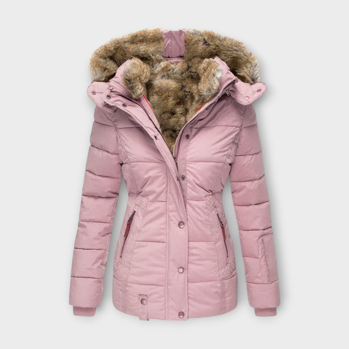 Emine™ | Giubbotto in pelle con pelliccia