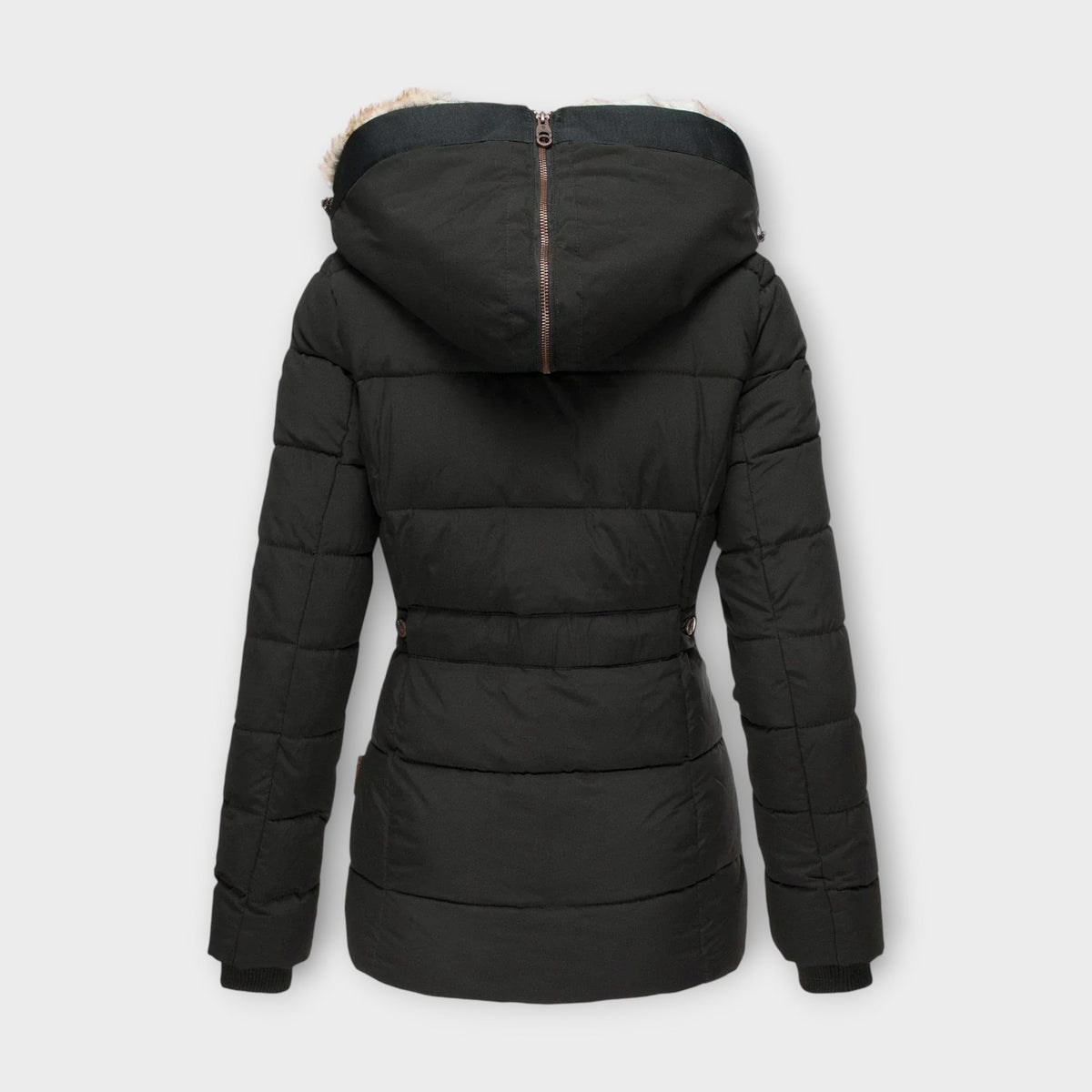 Emine™ | Giubbotto in pelle con pelliccia