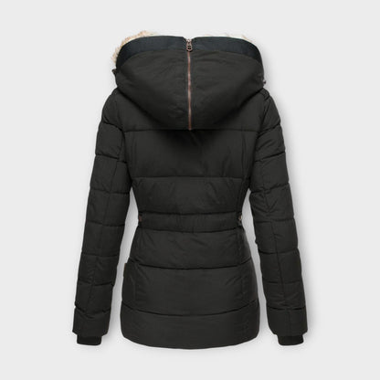 Emine™ | Giubbotto in pelle con pelliccia