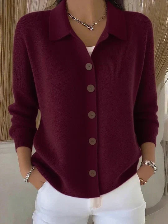 Jetske | Cardigan con colletto e bottoni sul davanti