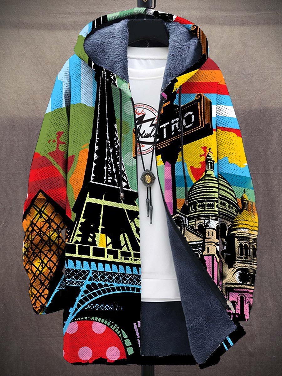 Emerson | Felpa con cappuccio e zip artistica