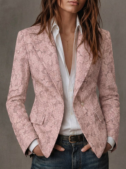 Antonia - Blazer in jacquard con stampa paisley