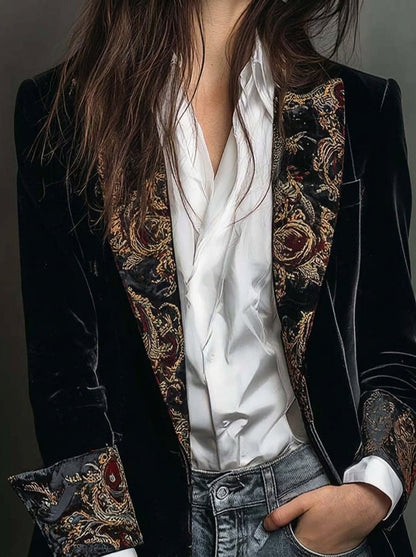 Marta - Blazer sagomato con stampa barocca