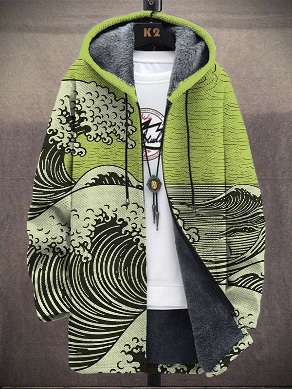 Margot | Cardigan con Cappuccio e Stampa Artistica