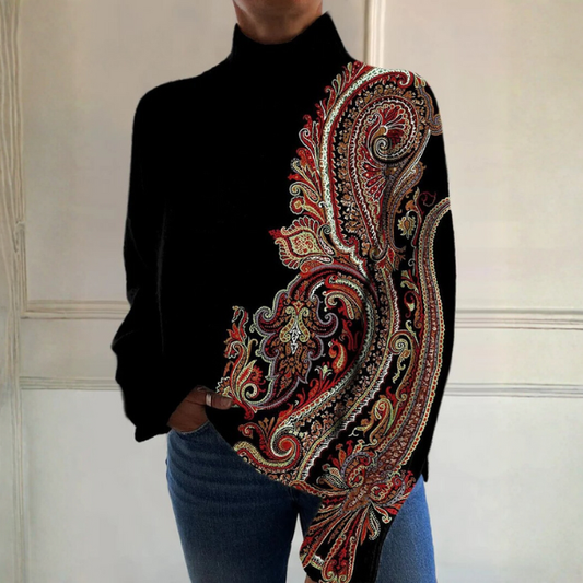 Grace | Maglione a Collo Alto Classico a Coste