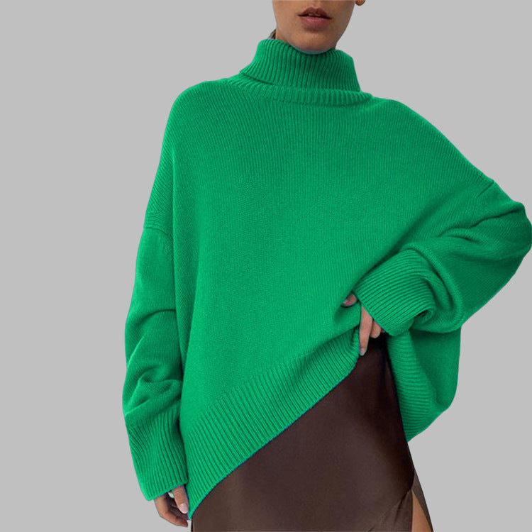 Mylène | Maglione Oversize a Collo Alto in Cotone