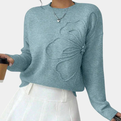 Alma | Maglione a Fiori in Maglia