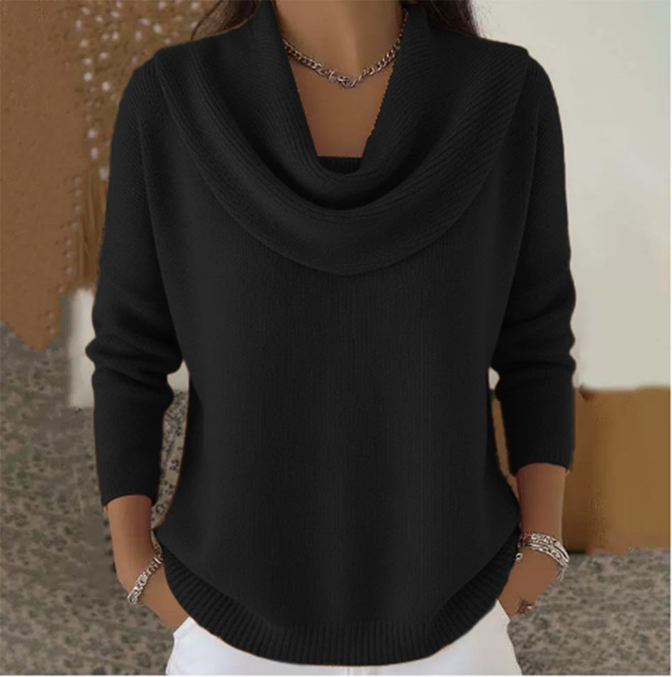 Iefje | Maglione con collo morbido drappeggiato