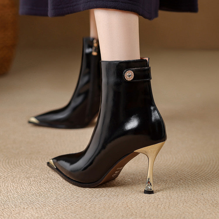 Stivaletti Estelle in Vera Pelle con Tacco