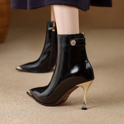 Stivaletti Estelle in Vera Pelle con Tacco