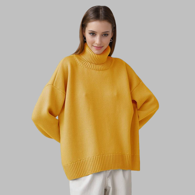 Mylène | Maglione Oversize a Collo Alto in Cotone