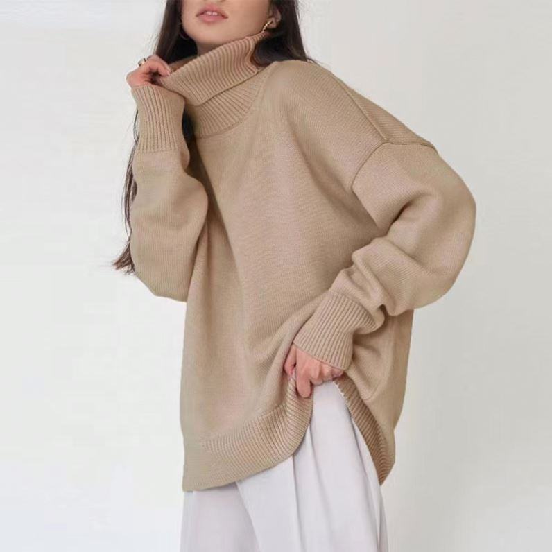 Mylène | Maglione Oversize a Collo Alto in Cotone