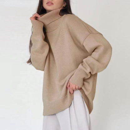 Mylène | Maglione Oversize a Collo Alto in Cotone