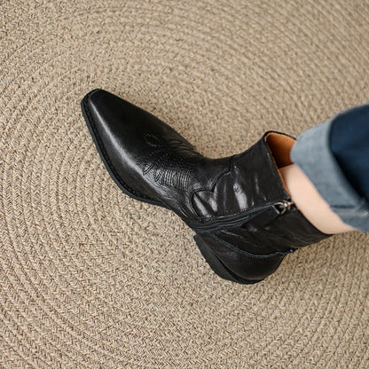 Stivali in Vera Pelle Stile Western