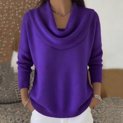 Iefje | Maglione con collo morbido drappeggiato