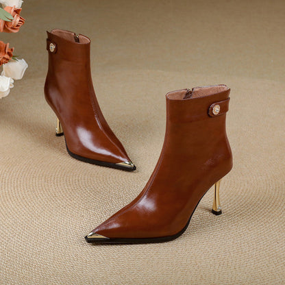 Stivaletti Estelle in Vera Pelle con Tacco