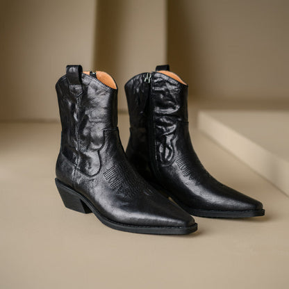 Stivali in Vera Pelle Stile Western