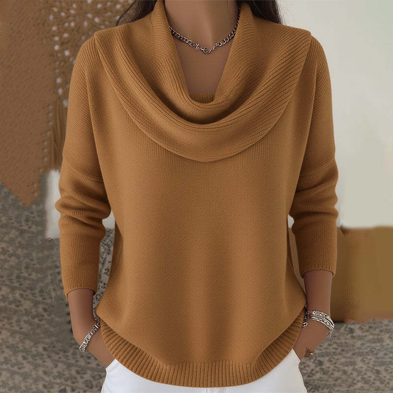 Iefje | Maglione con collo morbido drappeggiato