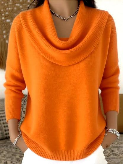 Iefje | Maglione con collo morbido drappeggiato