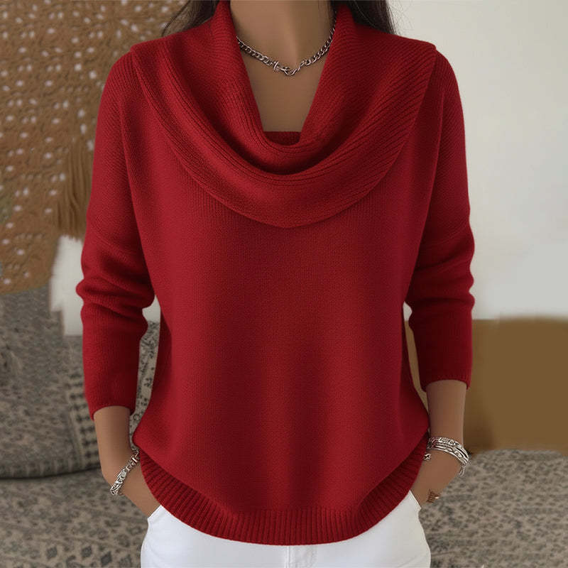 Iefje | Maglione con collo morbido drappeggiato