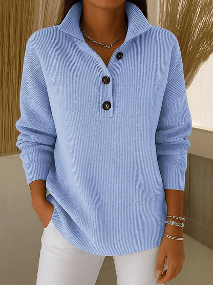 Jolanda | Maglione polo con scollo a V