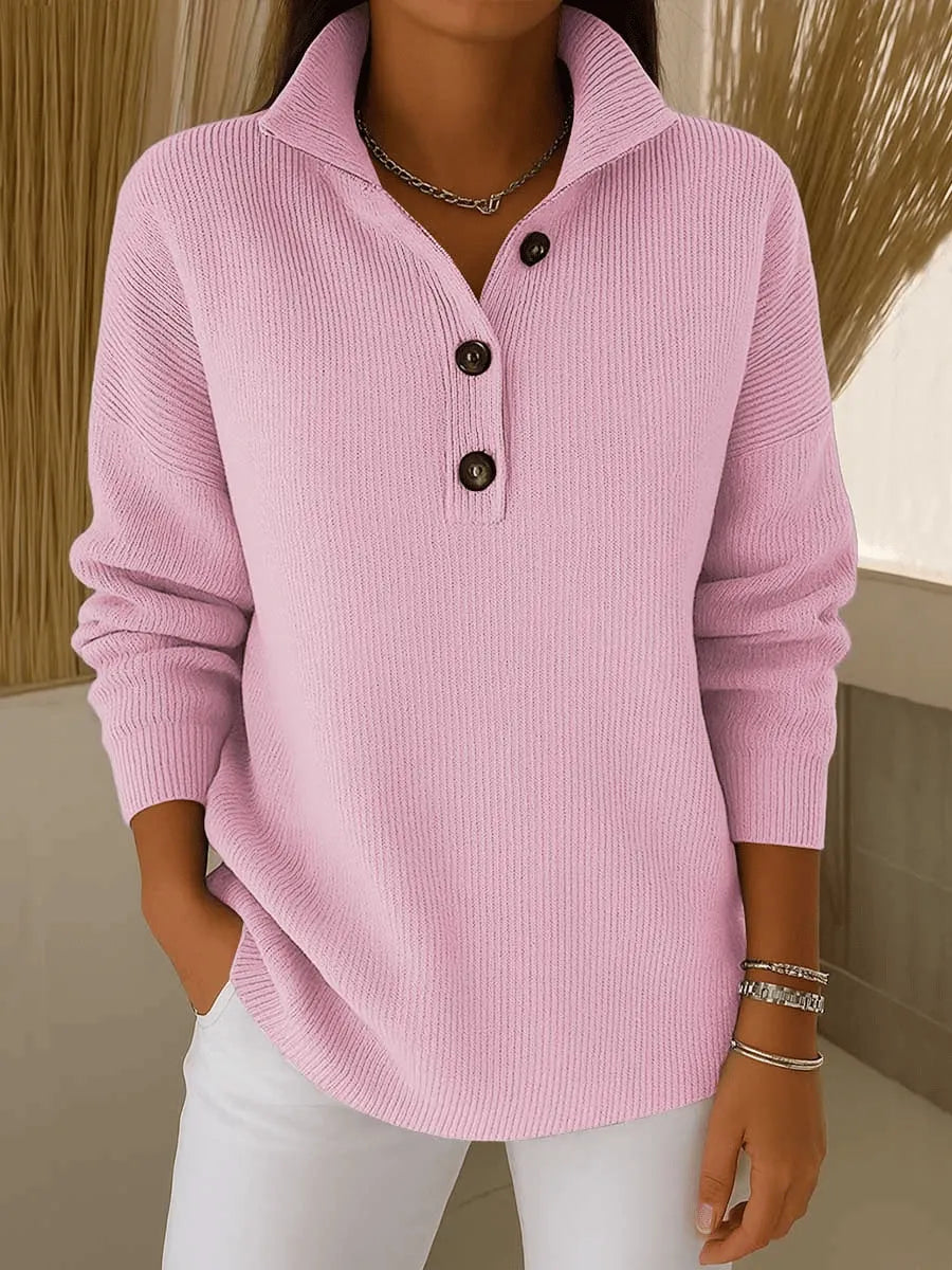 Jolanda | Maglione polo con scollo a V
