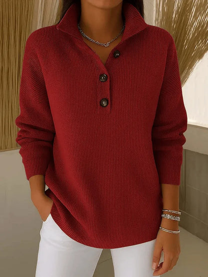 Jolanda | Maglione polo con scollo a V