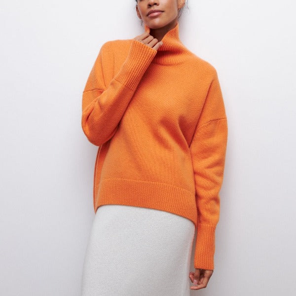 Mylène | Maglione Oversize a Collo Alto in Cotone