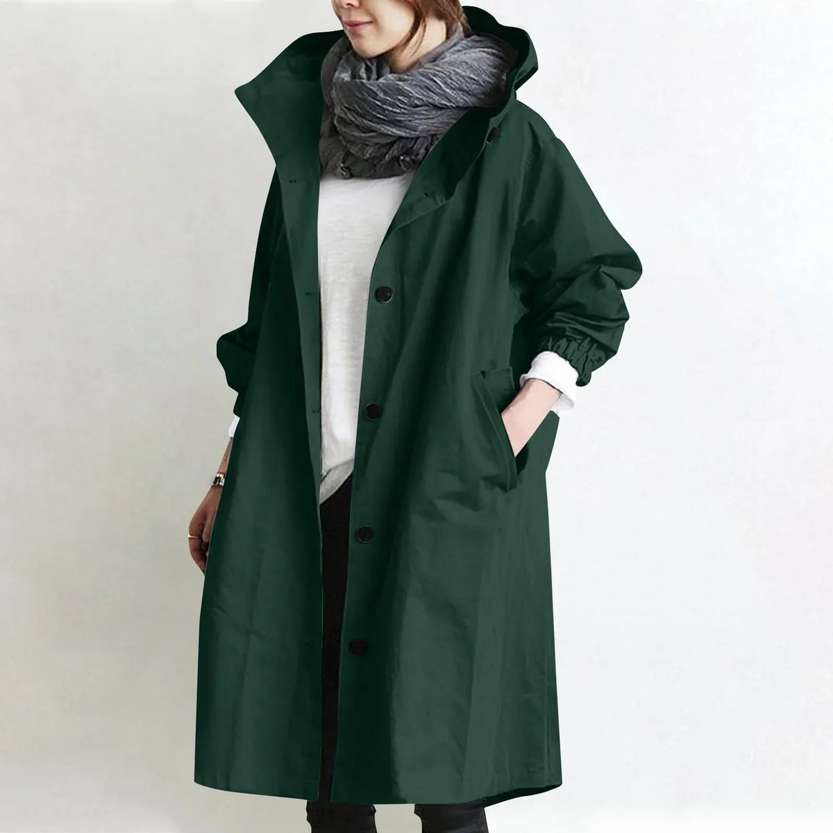 Catherine | Trench lungo con cappuccio