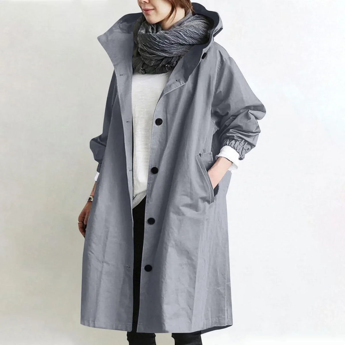 Catherine | Trench lungo con cappuccio