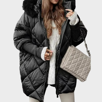 Denisa™ | Parka midi da donna con maniche in maglia