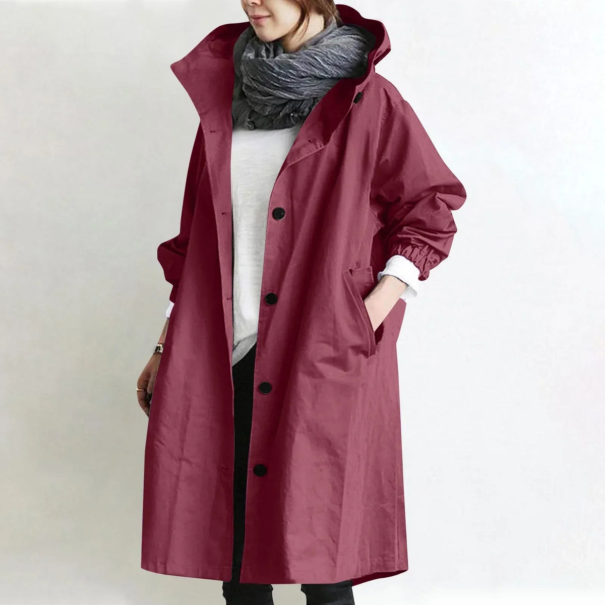 Catherine | Trench lungo con cappuccio
