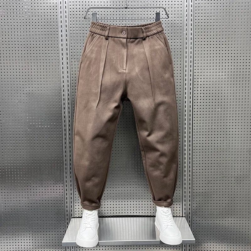 PANTALONI TAPERED TEXTURIZZATI