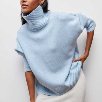 Mylène | Maglione Oversize a Collo Alto in Cotone