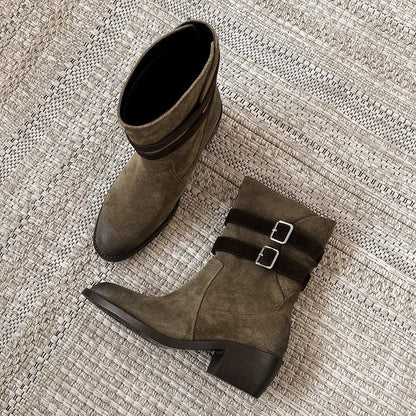 Stivali Western Sienna in Vera Pelle